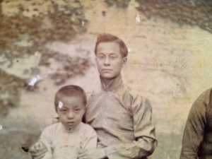 Peter, still in China, with a young relative